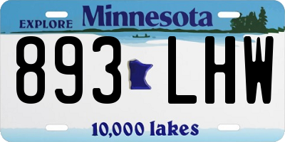 MN license plate 893LHW