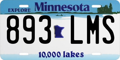 MN license plate 893LMS