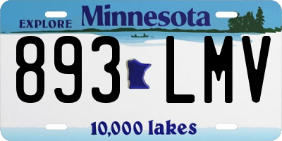 MN license plate 893LMV