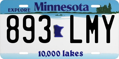 MN license plate 893LMY