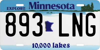 MN license plate 893LNG