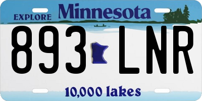 MN license plate 893LNR
