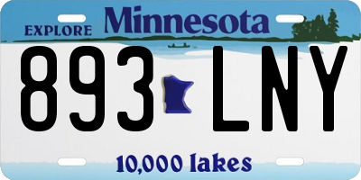 MN license plate 893LNY