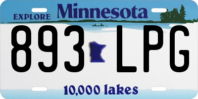 MN license plate 893LPG