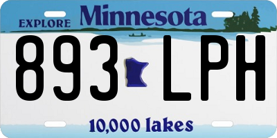 MN license plate 893LPH