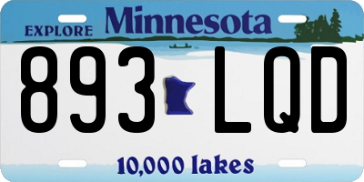 MN license plate 893LQD
