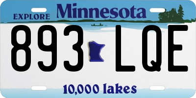 MN license plate 893LQE