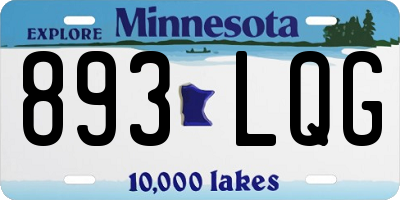 MN license plate 893LQG
