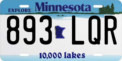 MN license plate 893LQR