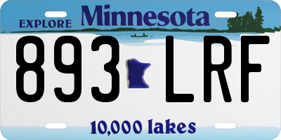 MN license plate 893LRF