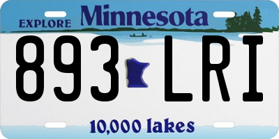 MN license plate 893LRI