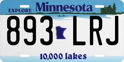 MN license plate 893LRJ