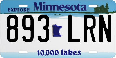 MN license plate 893LRN