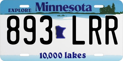 MN license plate 893LRR
