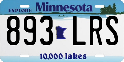 MN license plate 893LRS