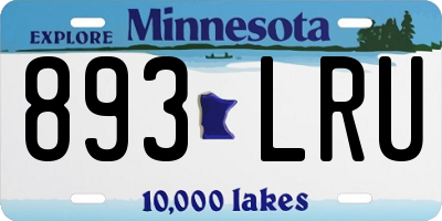 MN license plate 893LRU