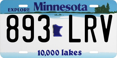 MN license plate 893LRV