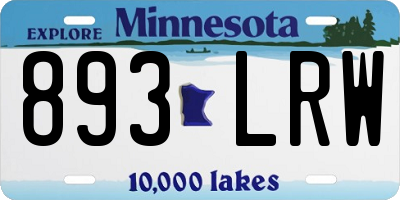 MN license plate 893LRW