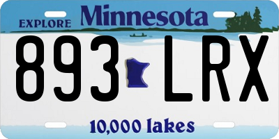 MN license plate 893LRX
