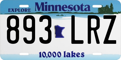 MN license plate 893LRZ