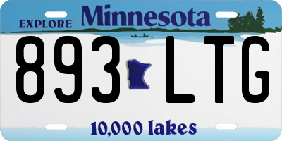 MN license plate 893LTG