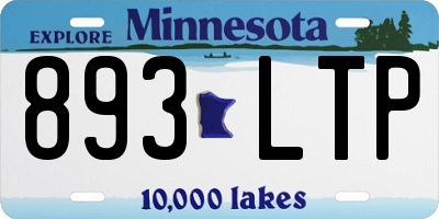 MN license plate 893LTP
