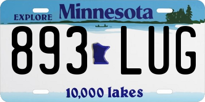 MN license plate 893LUG