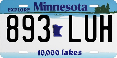 MN license plate 893LUH