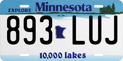 MN license plate 893LUJ