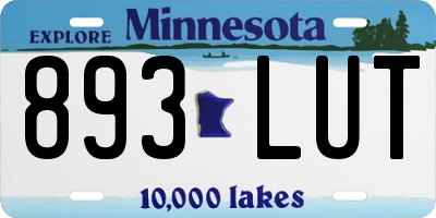 MN license plate 893LUT