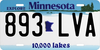 MN license plate 893LVA