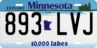 MN license plate 893LVJ