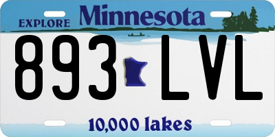 MN license plate 893LVL
