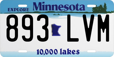 MN license plate 893LVM