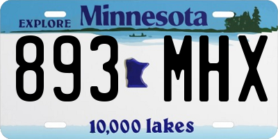 MN license plate 893MHX