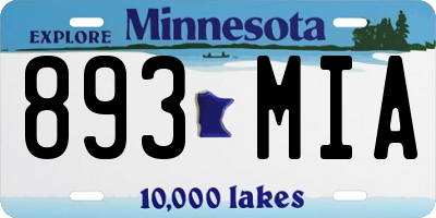 MN license plate 893MIA