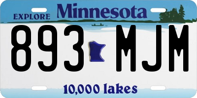 MN license plate 893MJM