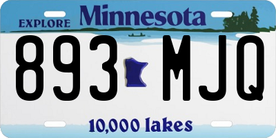 MN license plate 893MJQ