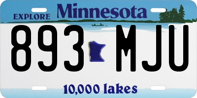 MN license plate 893MJU