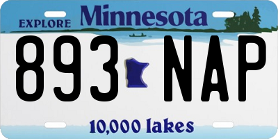 MN license plate 893NAP