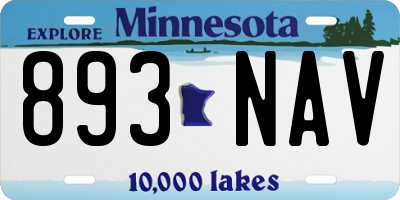 MN license plate 893NAV