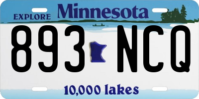 MN license plate 893NCQ