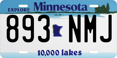 MN license plate 893NMJ