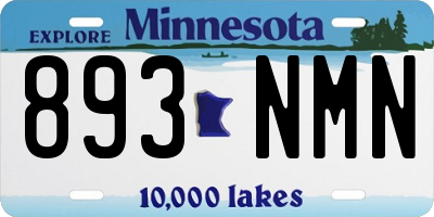 MN license plate 893NMN