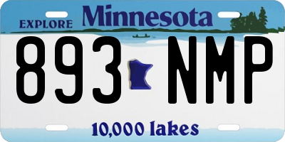 MN license plate 893NMP