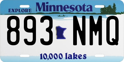 MN license plate 893NMQ