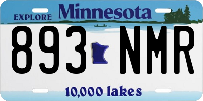 MN license plate 893NMR