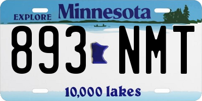 MN license plate 893NMT