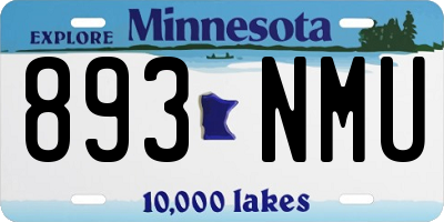 MN license plate 893NMU
