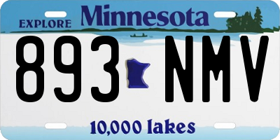 MN license plate 893NMV